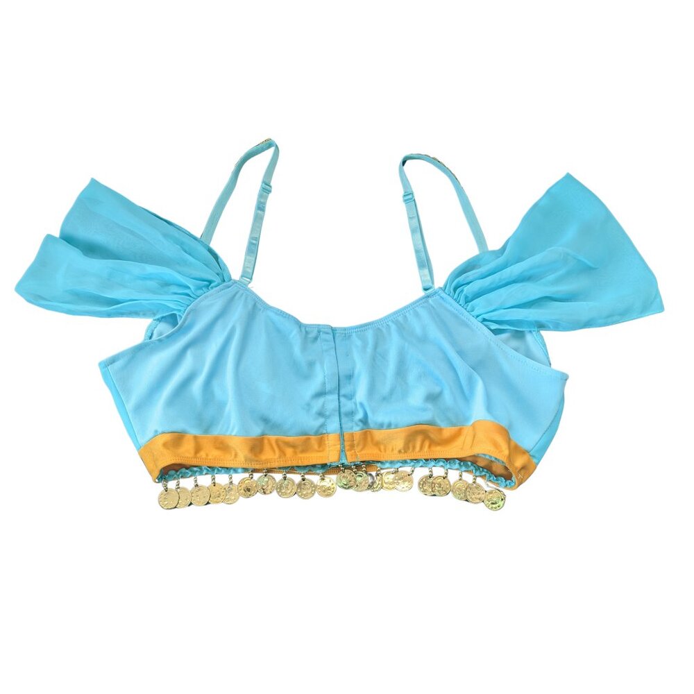 Turquoise Genie Costume Women’s Medium w/ Gold Lamp EUC - Picture 4 of 12